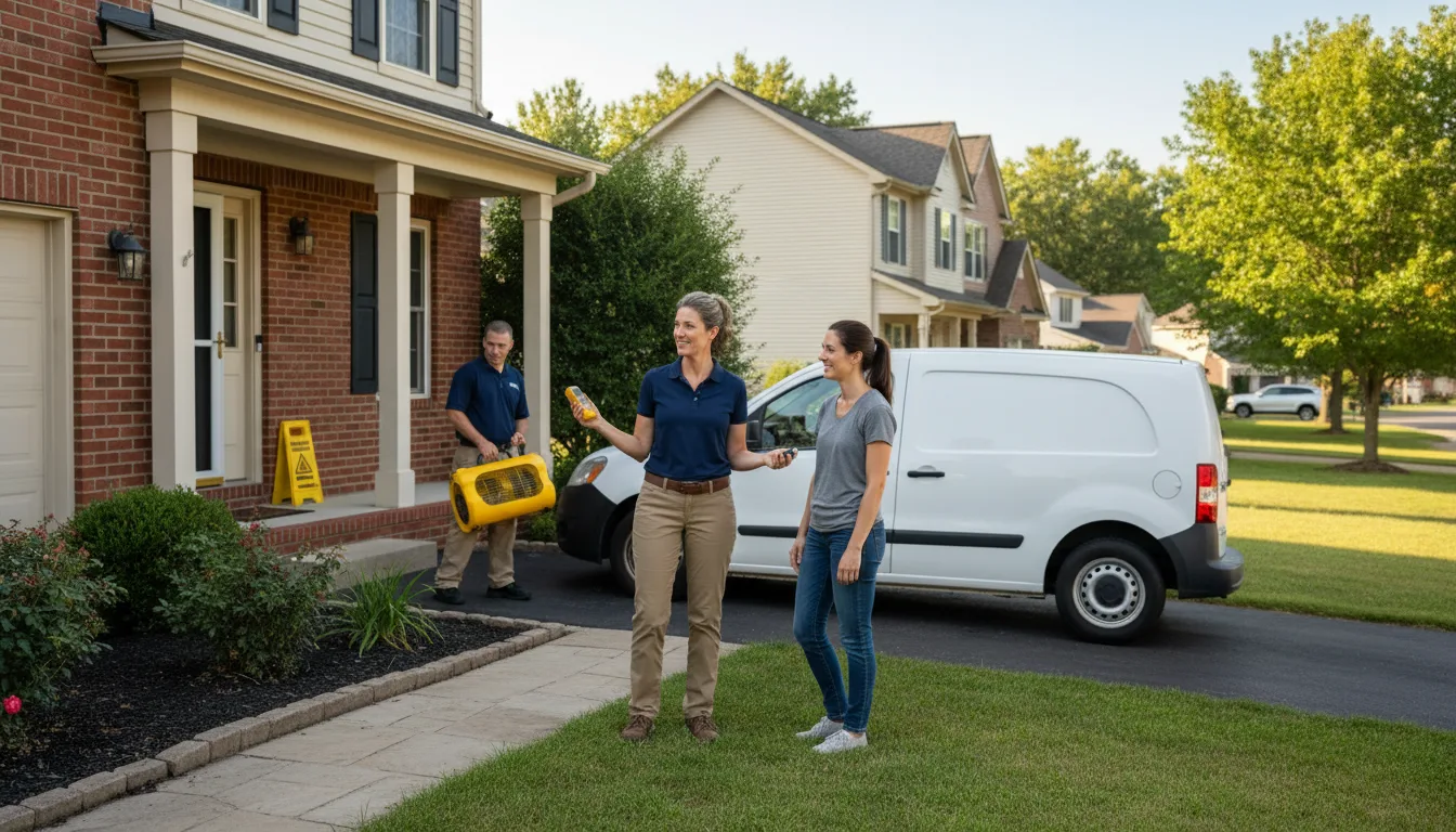 Residential water damage restoration in Wayne, OK